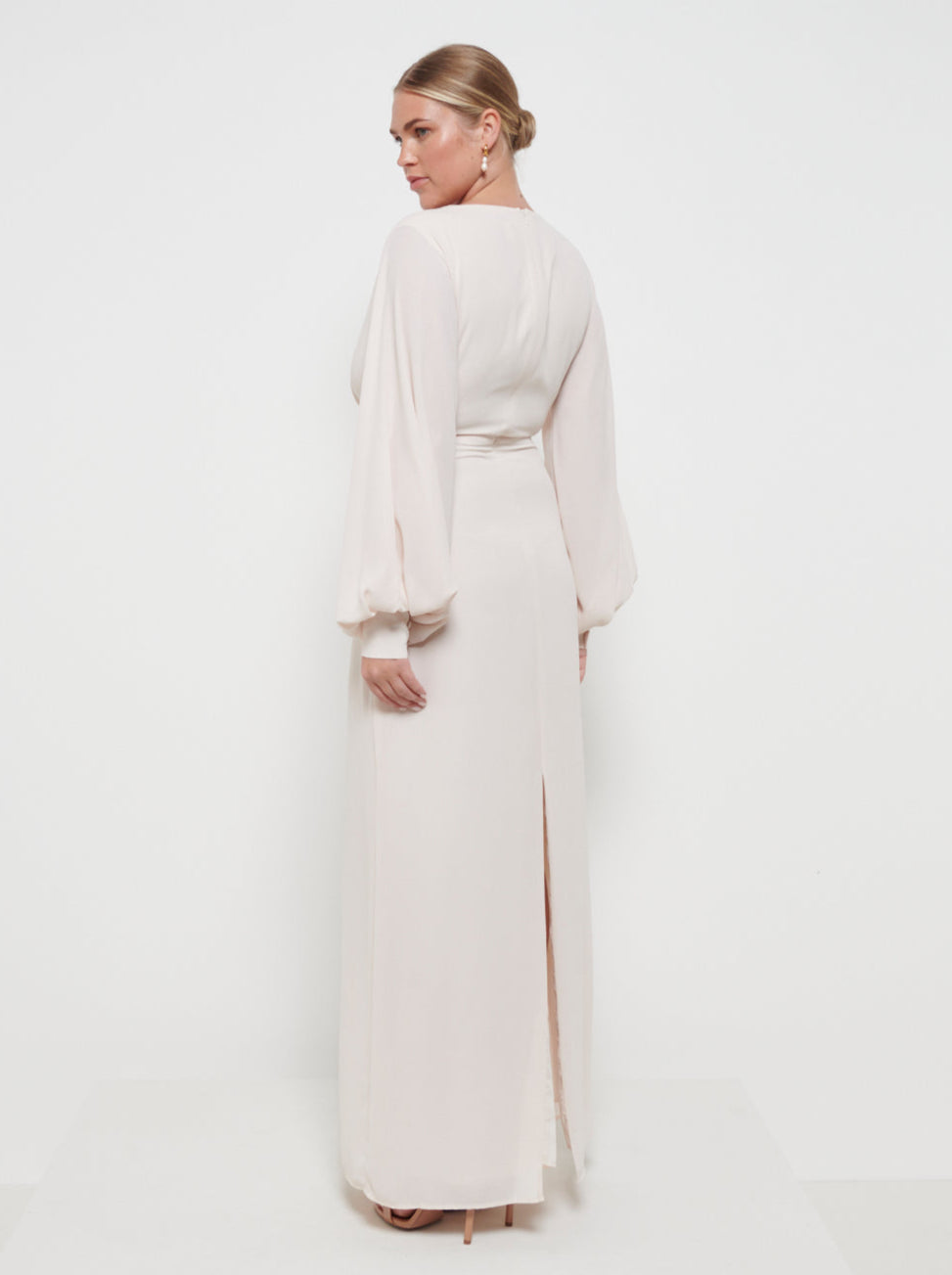 Nellie Knot Maxi Bridesmaid Dress - Champagne