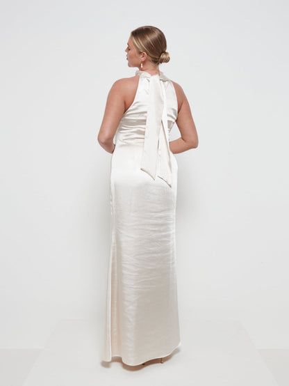 Odelle Maxi Bridesmaid Dress - Matte Champagne