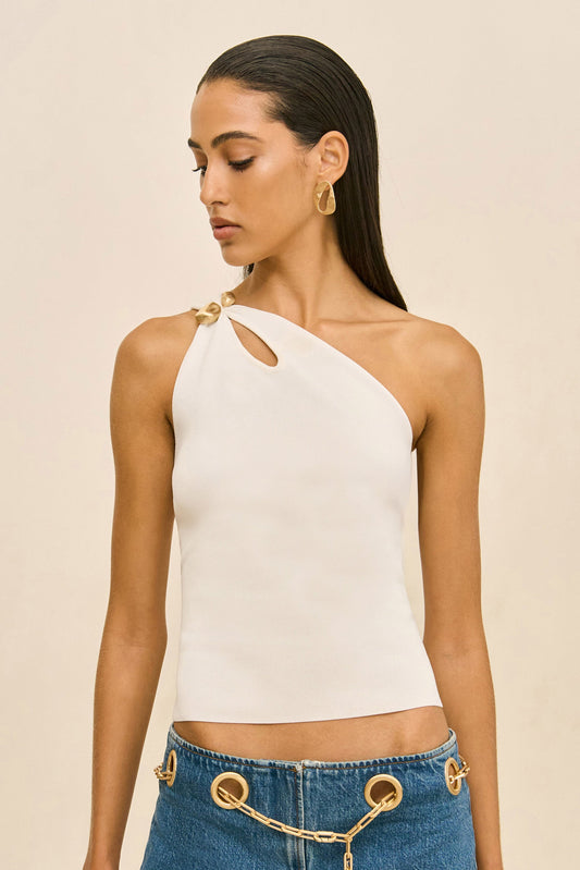 ANOUK KNIT TOP - OFF WHITE