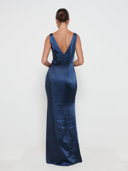 Piper Maxi Bridesmaid Dress - Matte Navy