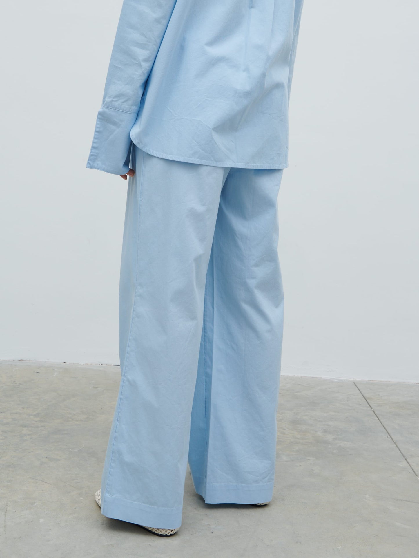 Ryleigh Cotton Trousers - Light Blue