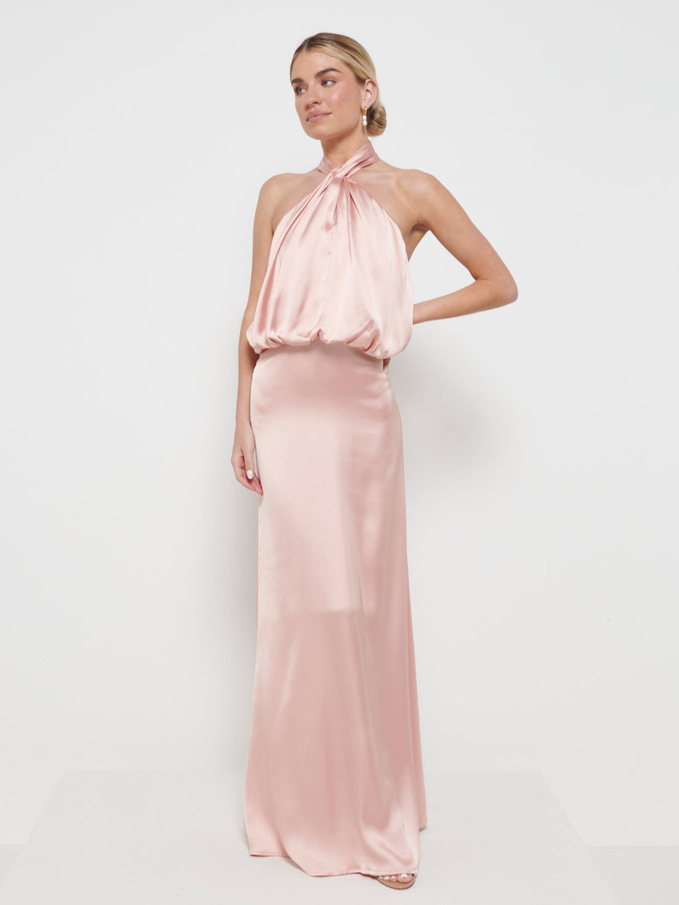 Sammie Recycled Maxi Bridesmaid Dress - Matte True Blush