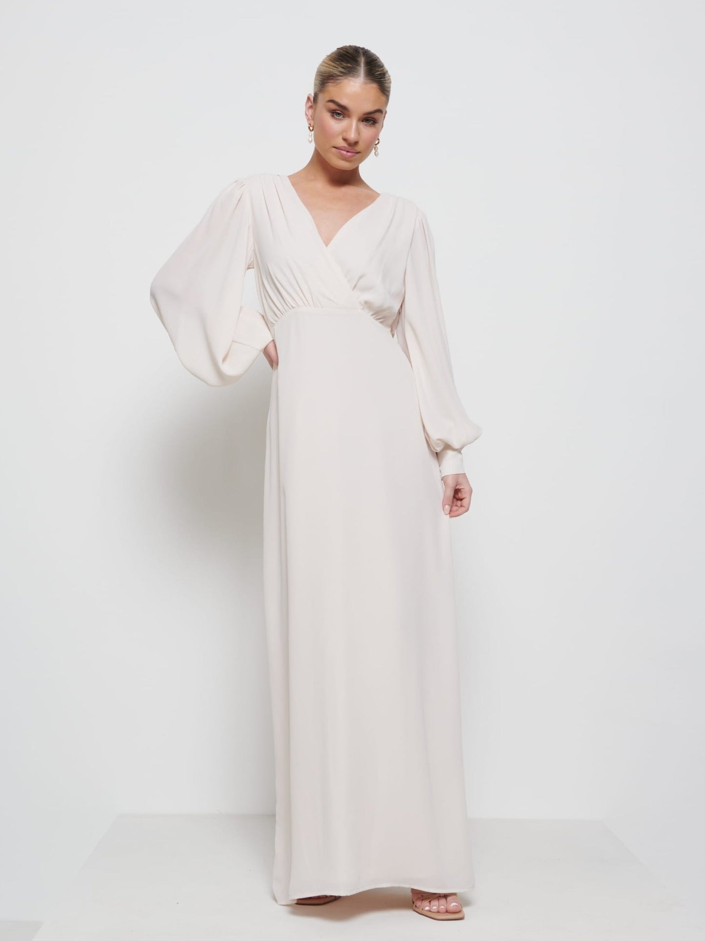 Sienna Chiffon Bridesmaid Dress - Champagne