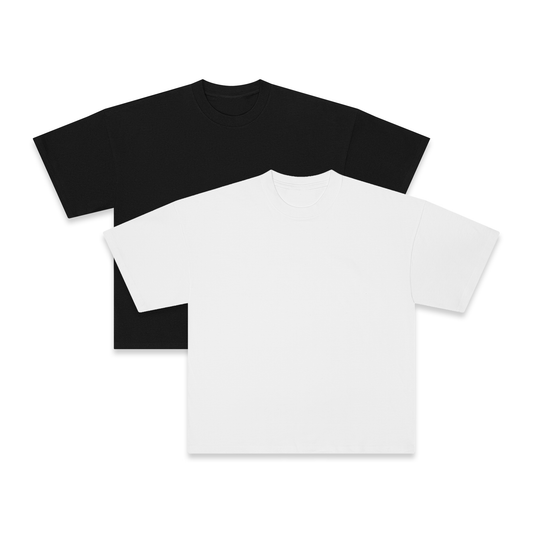 300 GSM 'White and Black' Core Tee V2 (Bundle)