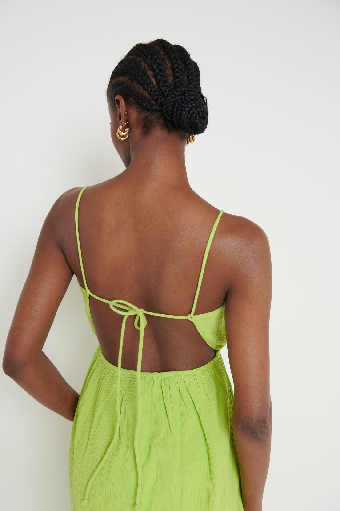 Talia Cut Out Midaxi Dress - Lime