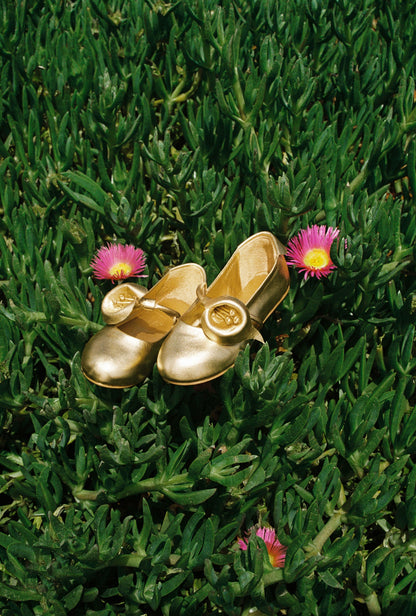 KIDS MIMI BALLET FLAT - BRASS