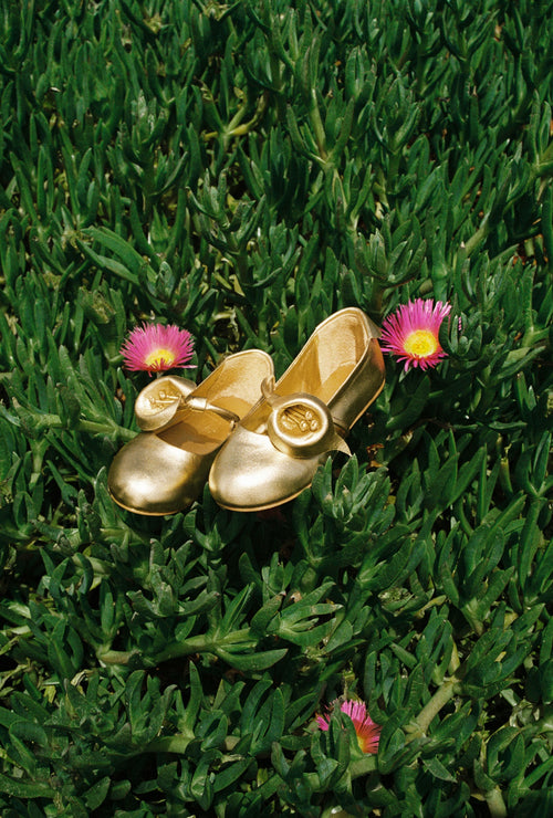 KIDS MIMI BALLET FLAT - BRASS