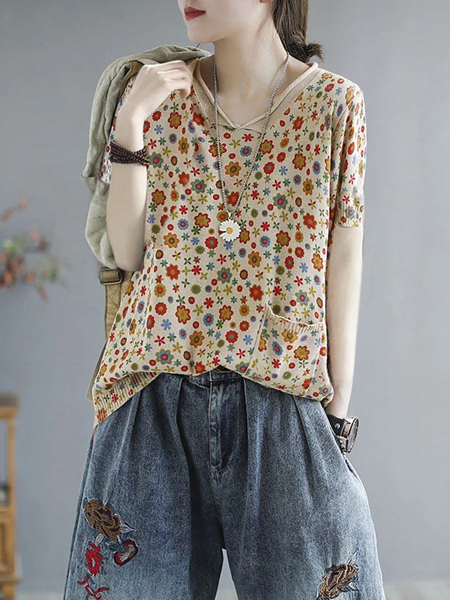 å¤§å°ºç¢¼å¥³æ¬¾å¤å­£ä¼éè±æµéç¹è¥¯è¡«