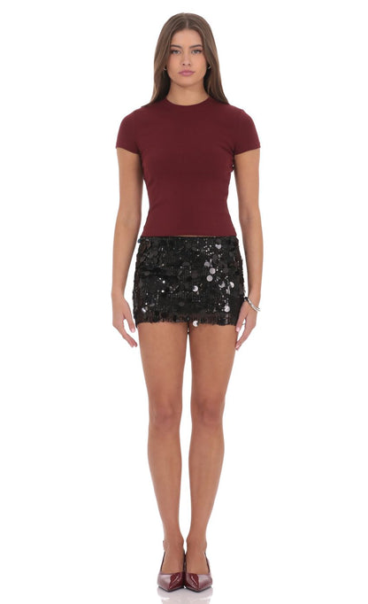 Basic Baby-T in Burgundy