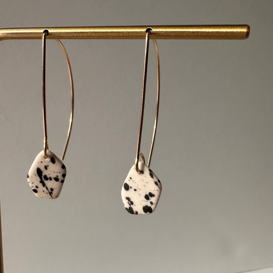 Geode dangle earring