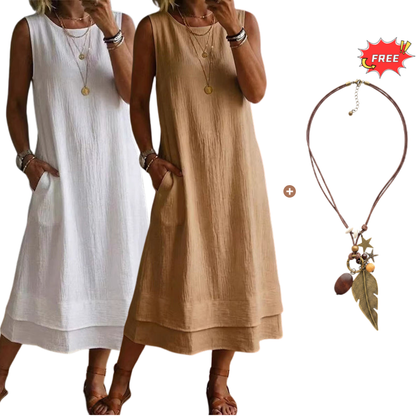 👗☀️Women's Summer Sleeveless Tiered Dress - Effortless & Breezy Style🔥