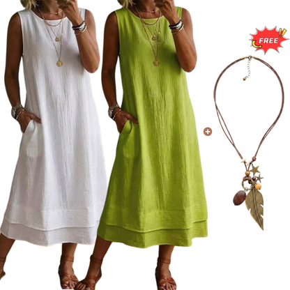 👗☀️Women's Summer Sleeveless Tiered Dress - Effortless & Breezy Style🔥