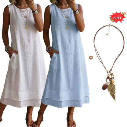 👗☀️Women's Summer Sleeveless Tiered Dress - Effortless & Breezy Style🔥