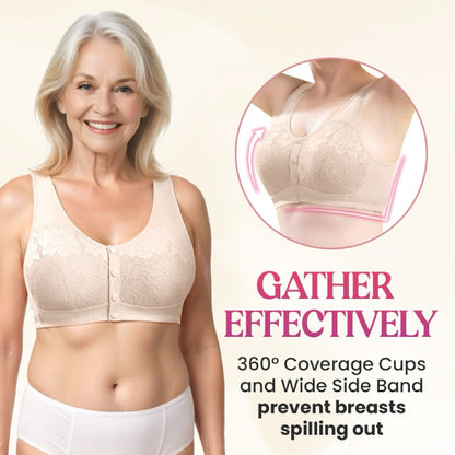 📢📢BIG SALE !!⏰Comfortable Wireless Shaping Front-Fasten Bra