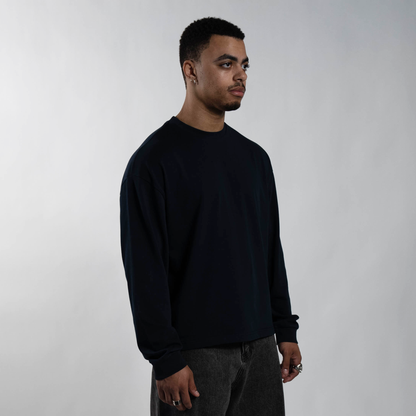 300 GSM 'Dark Navy' Long Sleeve Tee