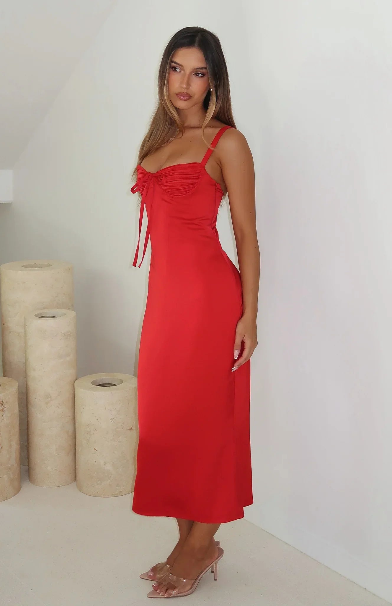All Yours Midi Dress Red