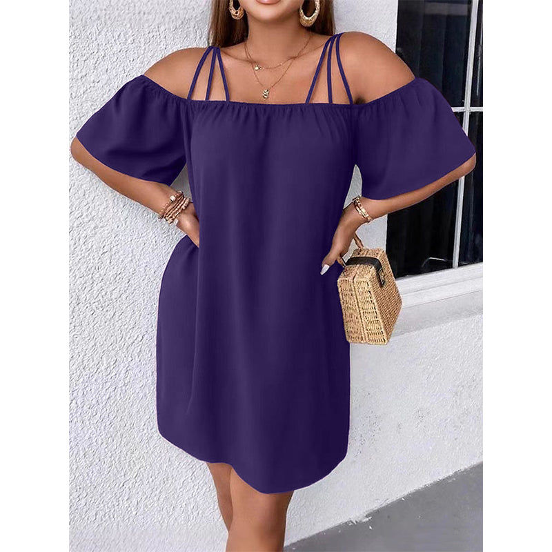 👗 Women's Elegant Solid Color Mini Dress