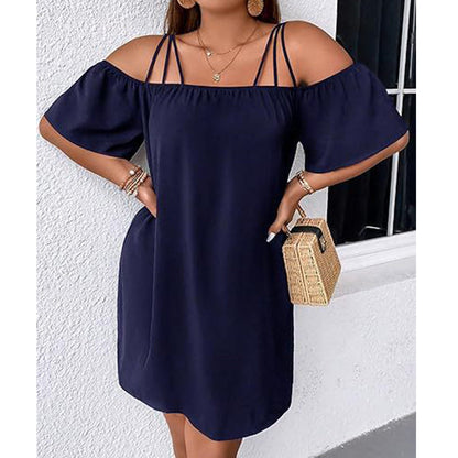 👗 Women's Elegant Solid Color Mini Dress