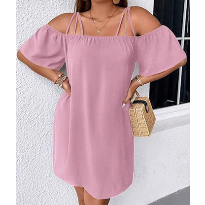 👗 Women's Elegant Solid Color Mini Dress