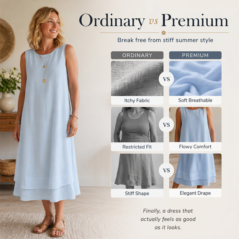 👗☀️Women's Summer Sleeveless Tiered Dress - Effortless & Breezy Style🔥