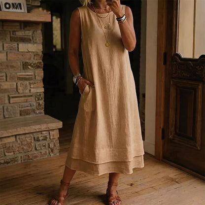 👗☀️Women's Summer Sleeveless Tiered Dress - Effortless & Breezy Style🔥