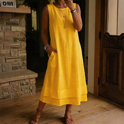 👗☀️Women's Summer Sleeveless Tiered Dress - Effortless & Breezy Style🔥