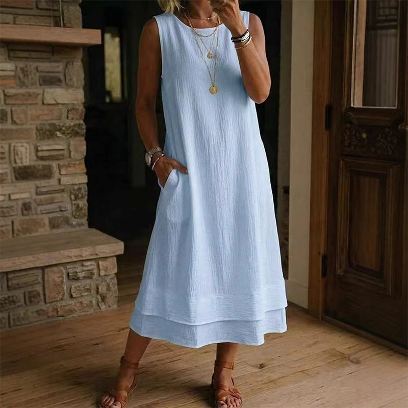 👗☀️Women's Summer Sleeveless Tiered Dress - Effortless & Breezy Style🔥