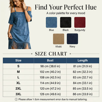 ⌛Limited-Time Offer-Women's Off-Shoulder Strap Fringe Dress