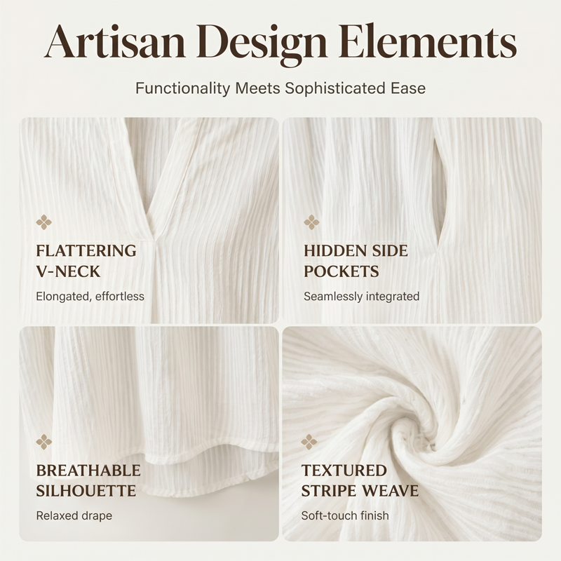Women's Striped V-Neck Maxi Dress
