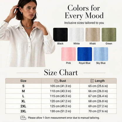 Women's Casual Loose Half-Button Shirt