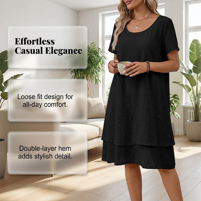 Women's Casual Loose Fit Short Sleeve Dress