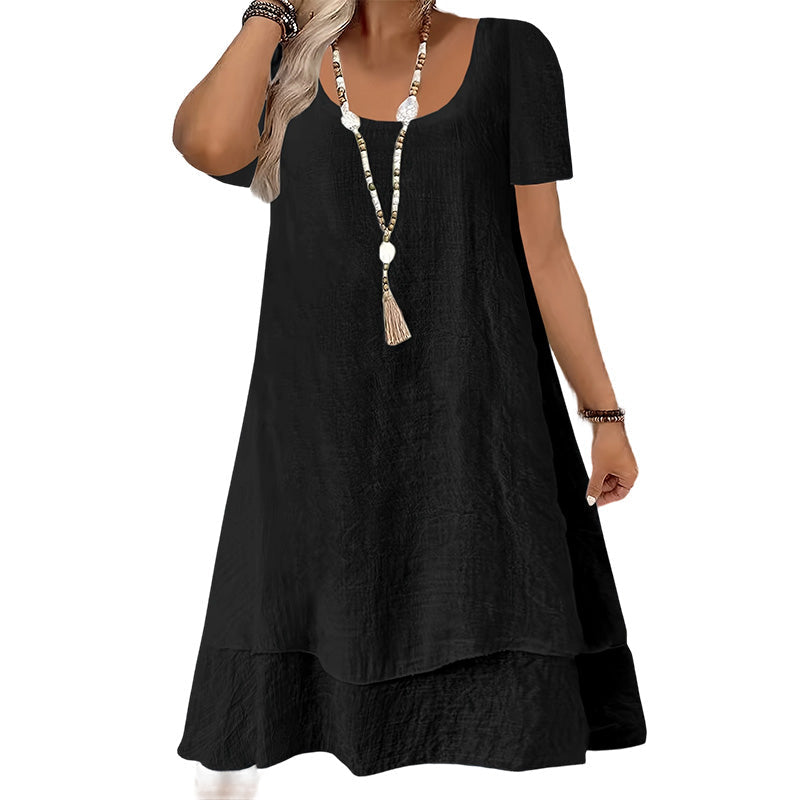 Women's Casual Loose Fit Short Sleeve Dress