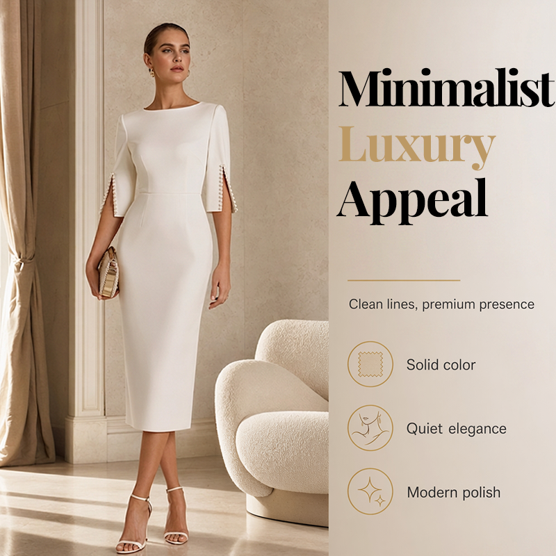 Women's Slim-Fit Crew-Neck Dress