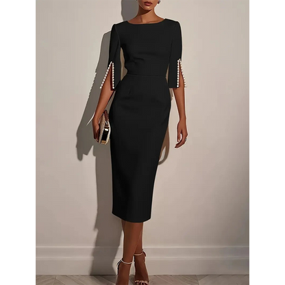 Women's Slim-Fit Crew-Neck Dress