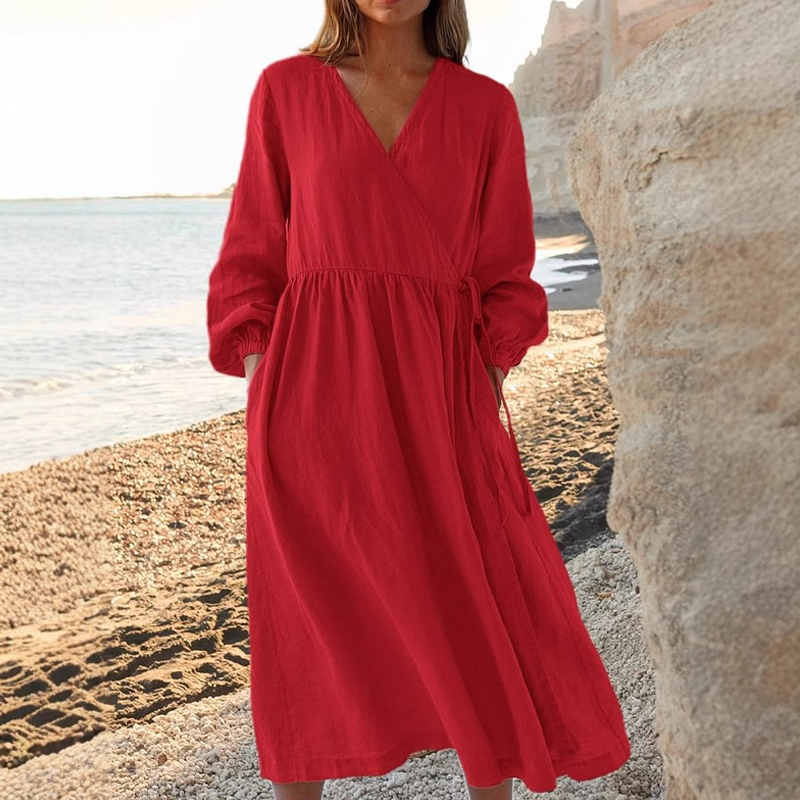 Women's Elegant Tie Waist Dress